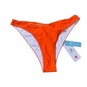 Cupshe | bright orange hipster bikini bottom